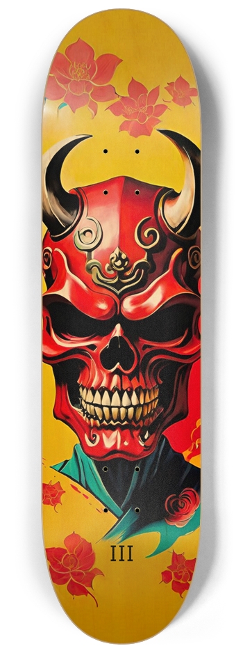 Japan Skull Ultimate 03 Custom Natural Bamboo 8-1/4 Skateboard Deck