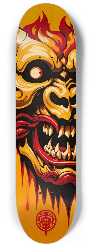 Japan Skull Ultimate 012 Custom Natural Bamboo 8-1/4 Skateboard Deck