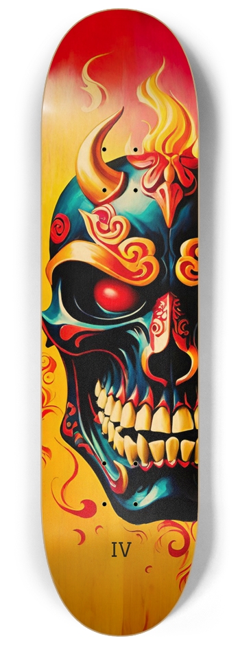 Japan Skull Ultimate 04 Custom Natural Bamboo 8-1/4 Skateboard Deck