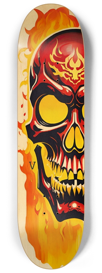 Japan Skull Ultimate 05 Custom Natural Bamboo 8-1/4 Skateboard Deck