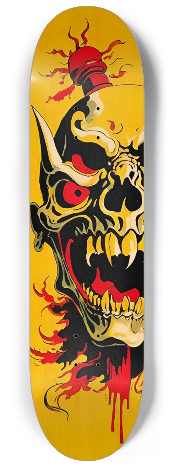 Japan Skull Ultimate 01 Natural Bamboo 8-1/4 Skateboard Deck