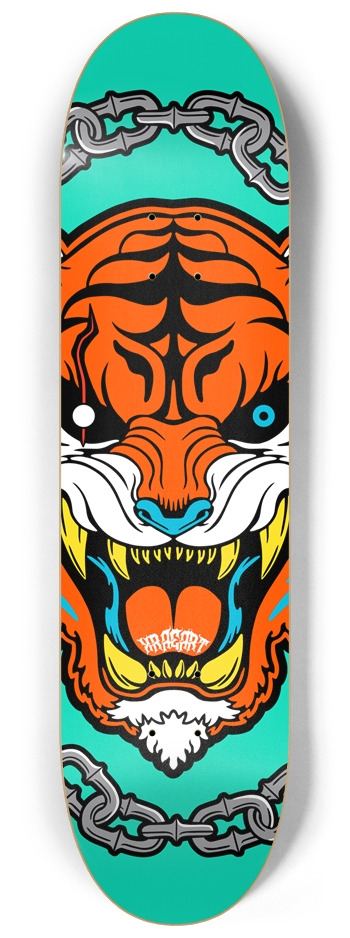 No Masters Orange 8-1/4 Skateboard Deck