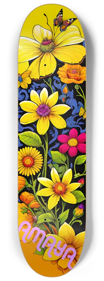 AMAYA FLOWERS 03 Original 8-1/4 Skateboard Deck