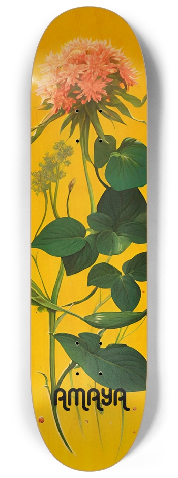 AMAYA Flowers 01 Natural 8-1/4 Skateboard Deck