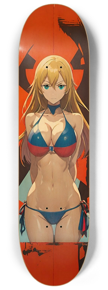 Anime Monkey 03 Natural Beach Girl 8-1/4 Skateboard Deck
