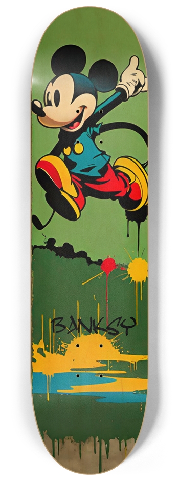 Banksy Run 08 Free Ukraine Mickey Natural 8-1/4 Skateboard Deck