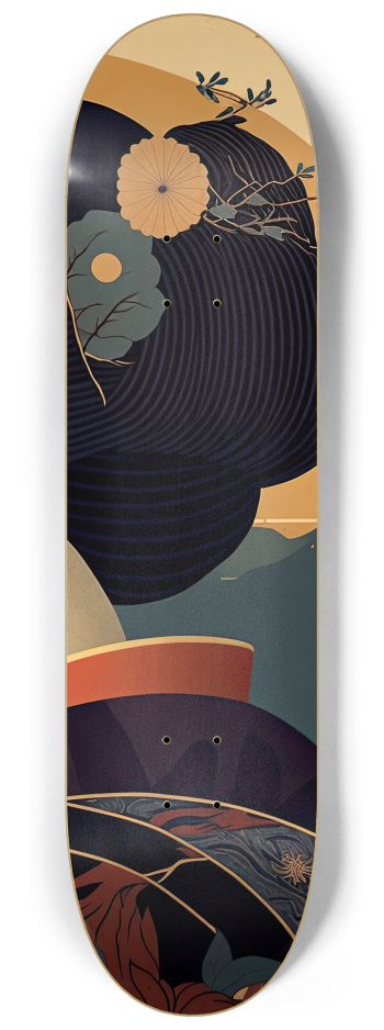 Japanese Wall Art Two Deck Series Geisha Wall A #2 8-1/4 Skateboard Deck