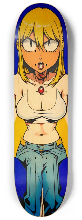 ANIME MONKEY 026 Original Hot Girl Natural 8-1/4 Skateboard Deck