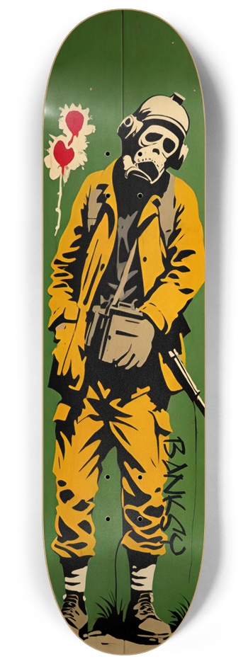 Banksy Run 04 Free Ukraine Graffiti Natural 8-1/4 Skateboard Deck