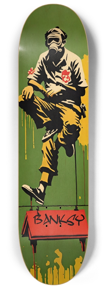 Banksy Run 05 Free Ukraine Graffiti Natural 8-1/4 Skateboard Deck
