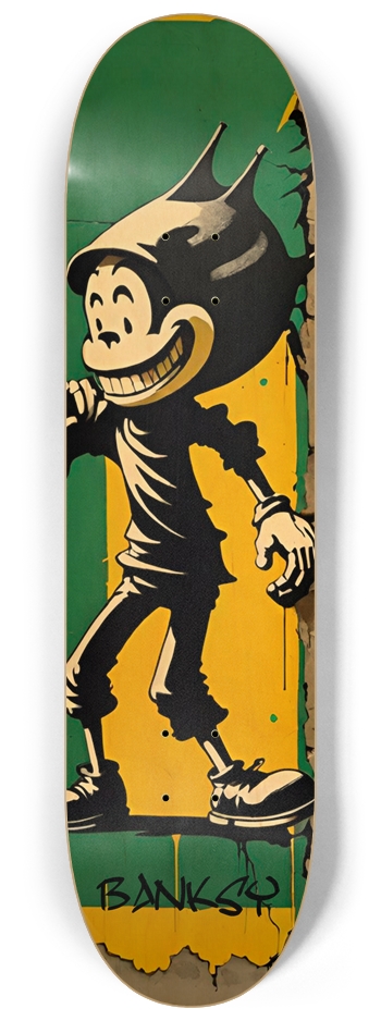 Banksy Run Bendy 01 GAZA War Effort Natural 8-1/4 Skateboard Deck