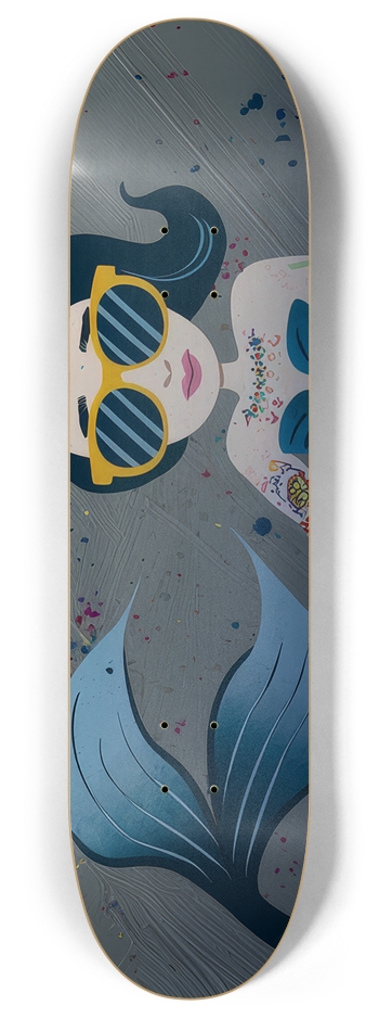 Mod Mermaid Life Skateboard 8 Inch Skateboard Deck