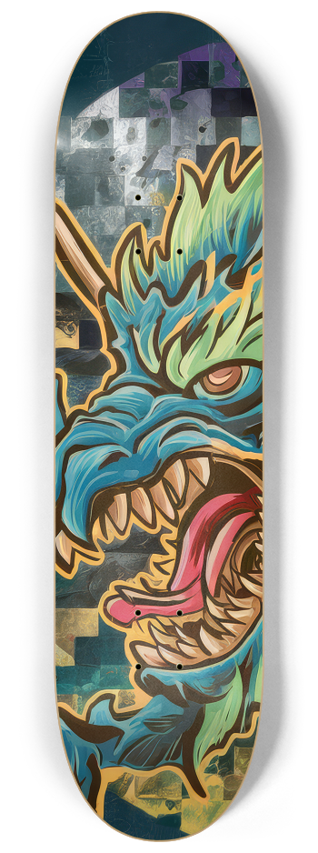 2 Skateboard Series Art - Dragons Roar #1 8-1/4 Skateboard Deck