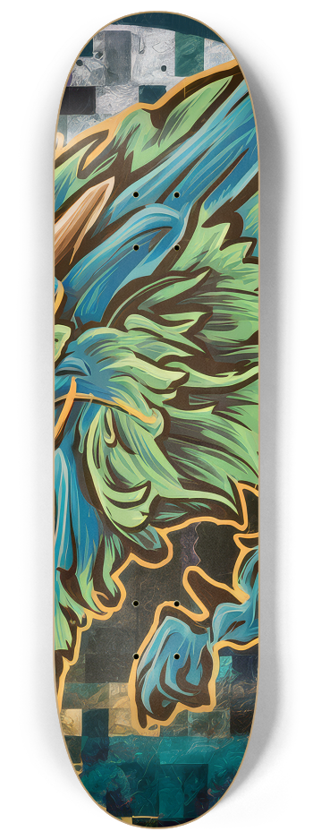 2 Skateboard Series Art - Dragons Roar #2 8-1/4 Skateboard Deck