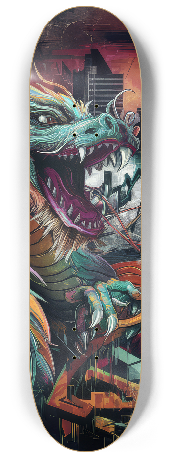 3 Skateboard Series Art - Hip Hop Dragon #3 8-1/4 Skateboard Deck