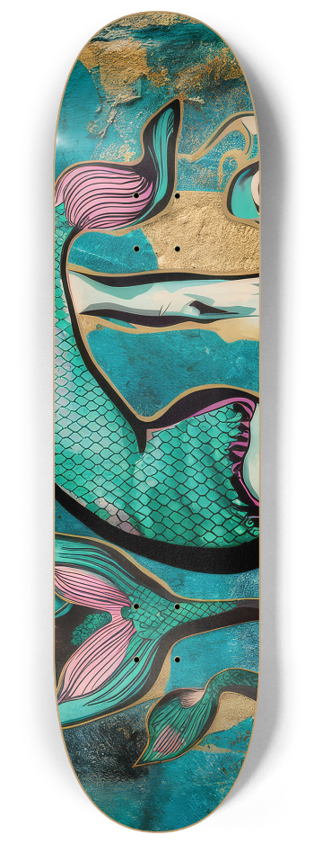 2 Skateboard Series Art - Mermaid Forward #1 8-1/4 Skateboard Deck