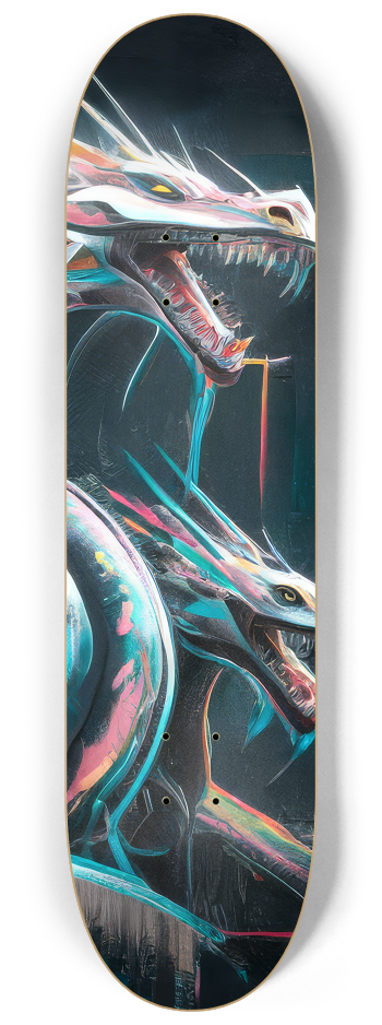 2 Skateboard Series Art - Wyrm Fangs #2 8-1/4 Skateboard Deck