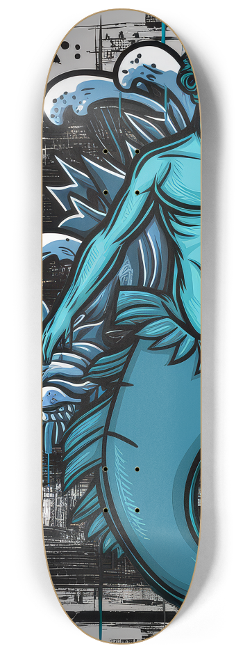3 Skateboard Series Art - Mer Love #1 8-1/4 Skateboard Deck