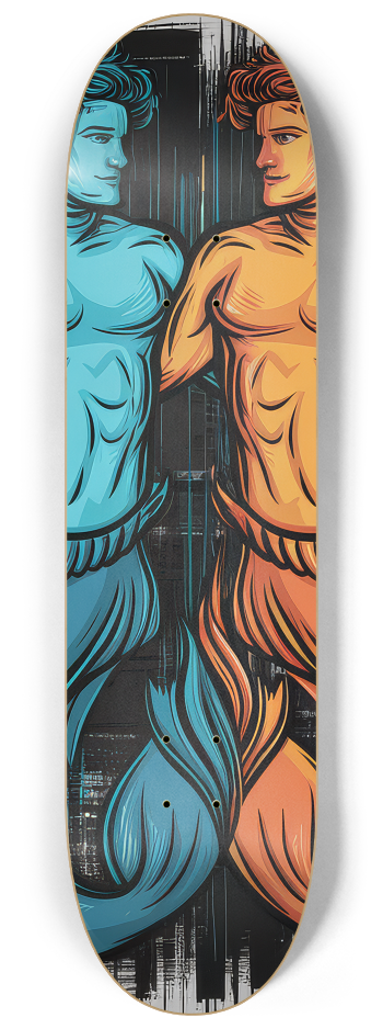 3 Skateboard Series Art - Mer Love #2 8-1/4 Skateboard Deck