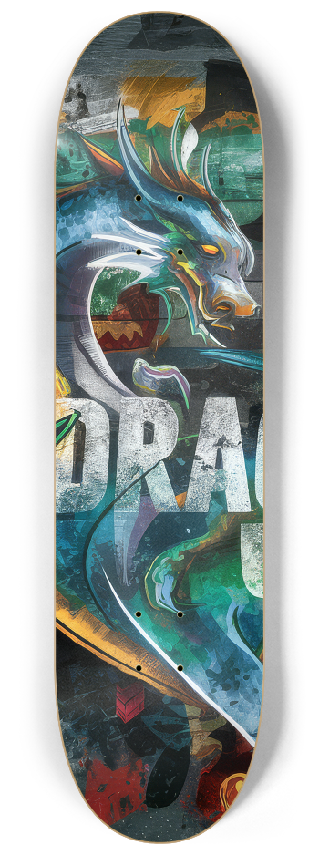 2 Skateboard Series Art - Dragons  #1 8-1/4 Skateboard Deck