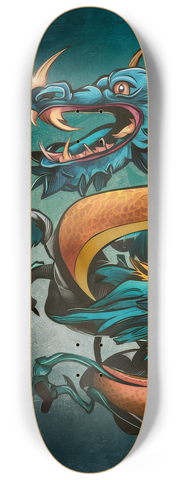 2 Skateboard Series Art - Draconic Canvas #1 8-1/4 Skateboard Deck