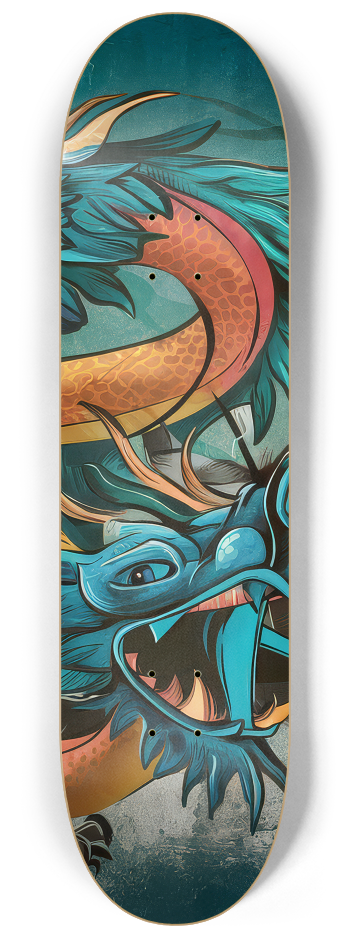 2 Skateboard Series Art - Draconic Canvas #2 8-1/4 Skateboard Deck
