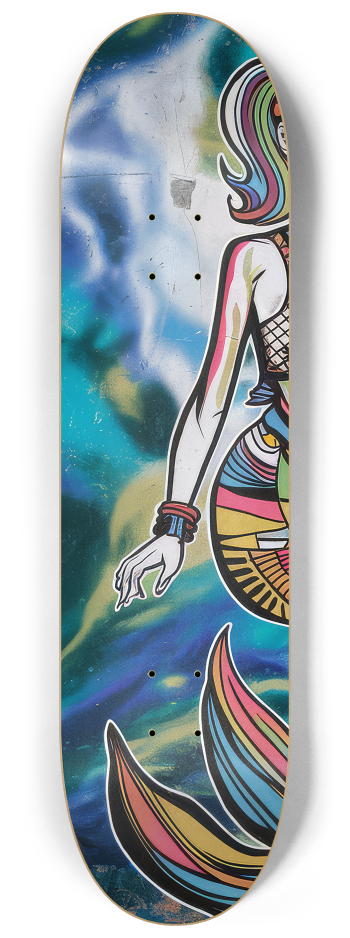 2 Skateboard Series Art - Lisa Mermaid #1 8-1/4 Skateboard Deck
