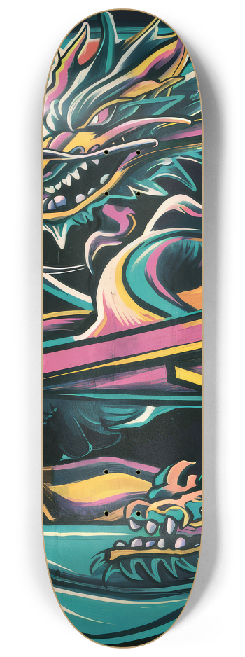 2 Skateboard Series Art - Dragons Watch #2 8-1/4 Skateboard Deck