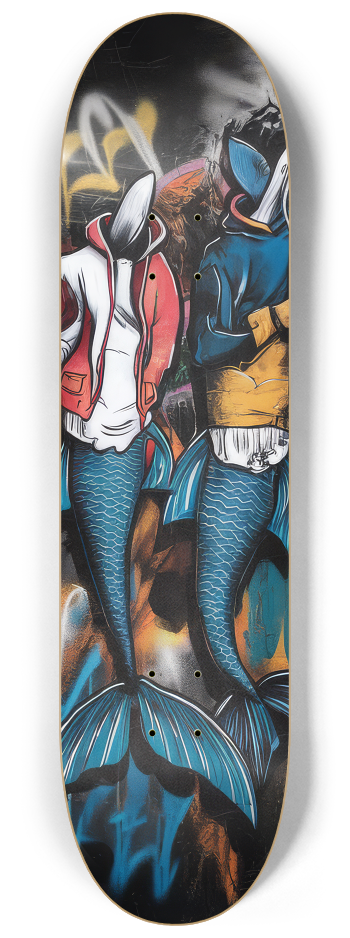 2 Series Art - Crazy Mer Skateboard #1 8-1/4 Skateboard Deck