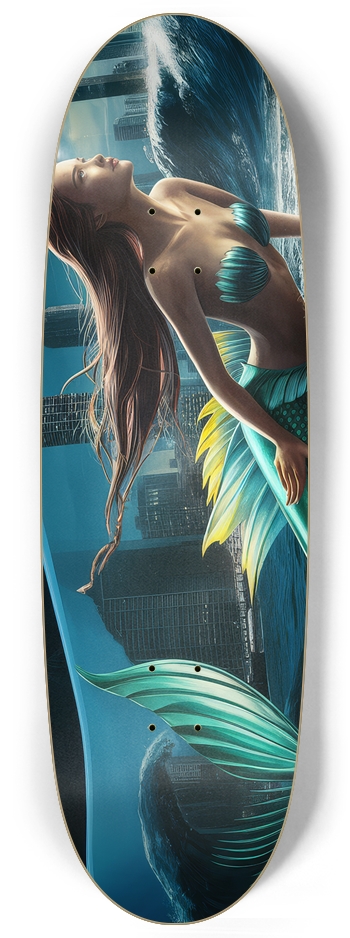 Mermaid Atlantis Skateboard Egg Shape