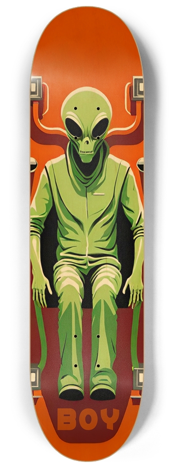 BOY Aiien 01 Agent Orange Natural 8-1/4 Skateboard Deck