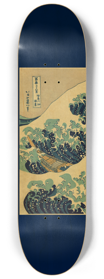 Great Wave 3 Deck Series Japanese Wall Art Home #1 8-1/4 Skateboard Deck