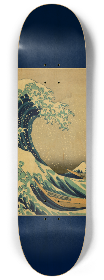 Great Wave 3 Deck Series Japanese Wall Art Home #2 8-1/4 Skateboard Deck