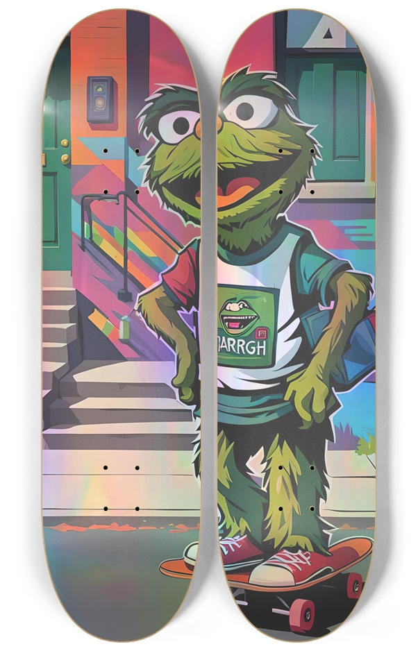 TRVSH Skateboard Series- T is for TRVSH 2 Deck Wall Series