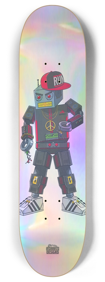 Boom Bot Holographic 8 Inch Skateboard Deck