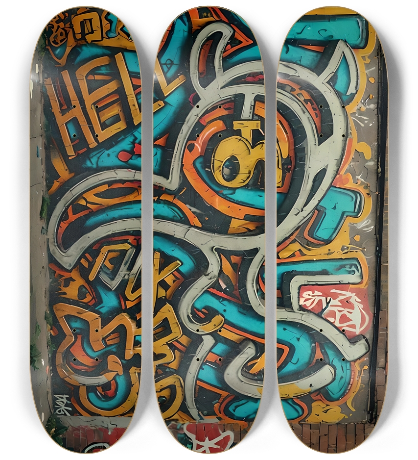 TRVSH Skateboard Series - The Shy Dodo 3 Deck Wall Series