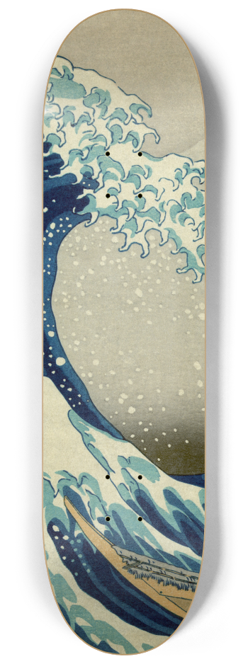 Great Wave Off Kanagawa Triptych Wall Art #3 8-1/4 Skateboard Deck