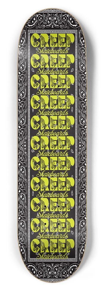 Bandana Green/Yellow 8-1/2 Skateboard Deck