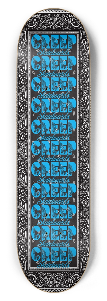 Bandana Blue 8-3/4 Inch Skateboard
