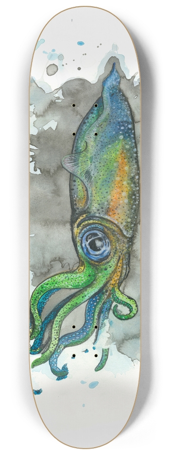 Inky squid 8-1/4 Skateboard Deck