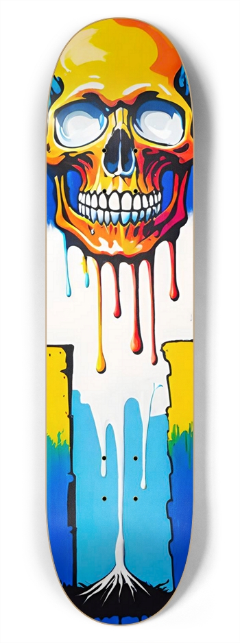 DIEGO DECK 016 Hawk Tua Skull 7-3/4 Skateboard Deck