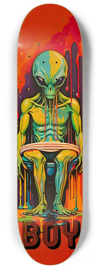 BOY Alien 04 Graffiti Natural  8-1/4 Skateboard Deck