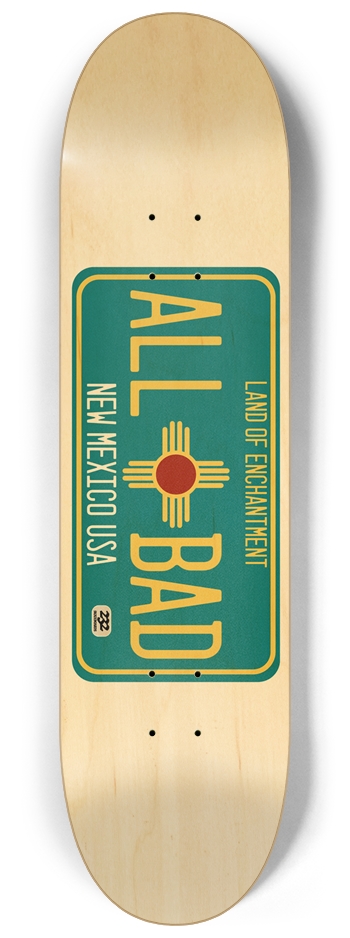 All Bad Skateboard New Mexico Skateboard Burque 8-1/4 Skateboard Deck