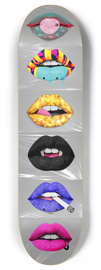Kiss n' Kick 8 Inch Skateboard Deck