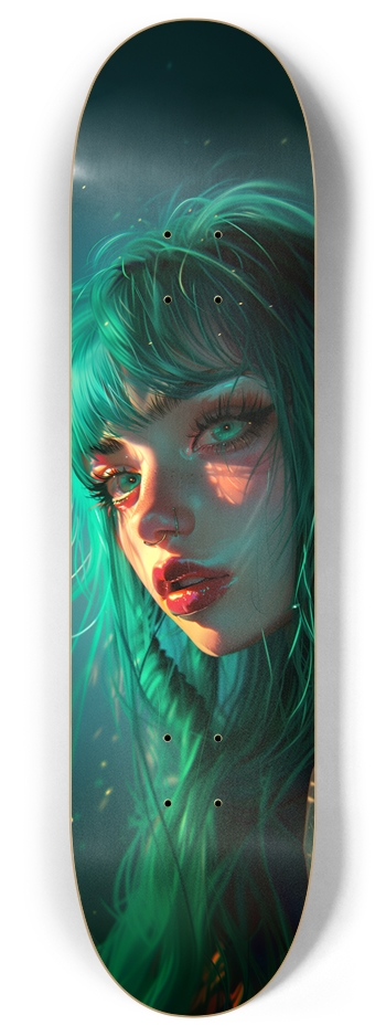 Anime cyber girl Custom Skateboard 8 Inch Skateboard Deck