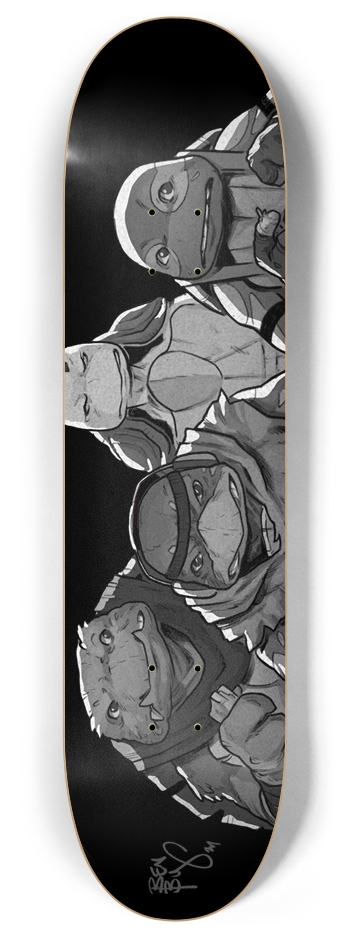 LOST FEARS - BLACK 8 Inch Skateboard Deck