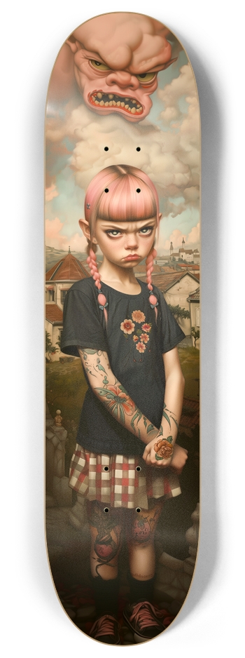 Bad day for bad girl Custom Skateboard 8 Inch Skateboard Deck