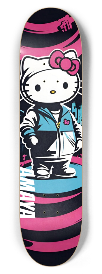 AMAYA Pink Kitty Graffiti 01Deck 7-3/4 Skateboard Deck