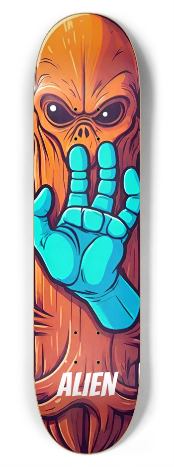 Alien Yo Hand 01 Deck 7-3/4 Skateboard Deck