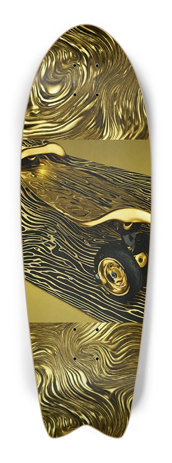 Golden Sk8 Deck Fishtail Fish Tail